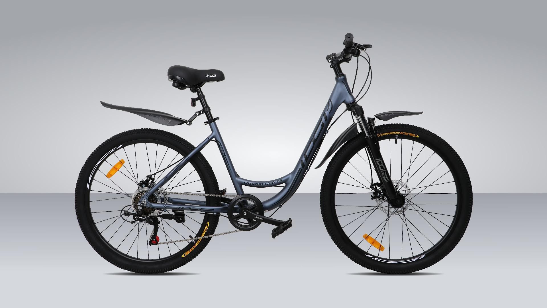 Велосипед IDGI COMFORT LADY 26 Оборудование: SHIMANO, Полированные швы